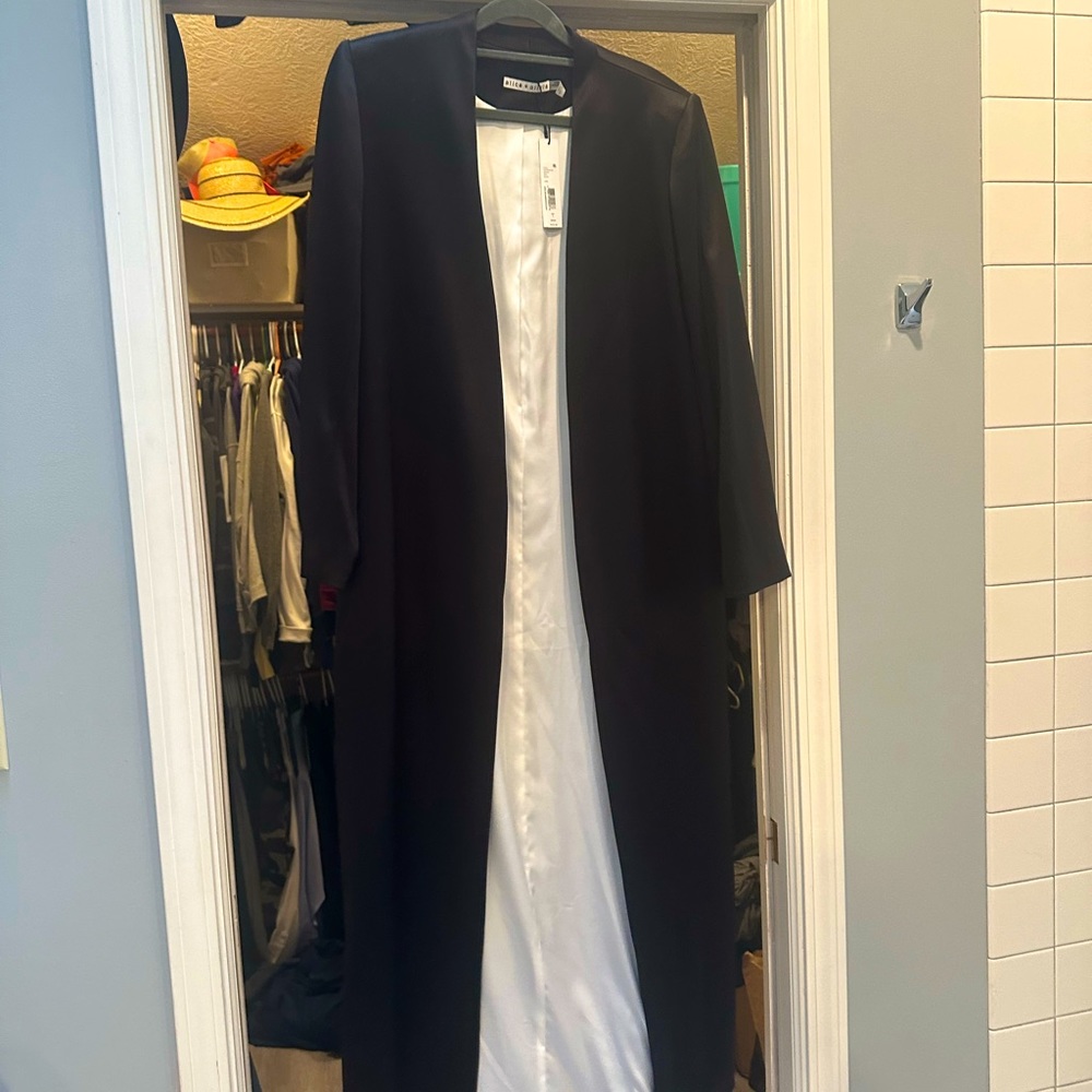 Alice + Olivia long black coat- size L